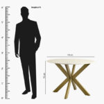 Portola 4-Seater Round Genuine Marble Top Dining Table