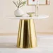Cone 4-Seater Round Genuine Marble Top Dining Table