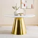 Cone 6-Seater Round Genuine Marble Top Dining Table - Image 12
