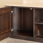 Cavon Ribella Solid Wood TV Unit with Genuine Travertine Top for TVs upto 70 inches