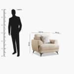 Estella Armchair Sofa with Cushion