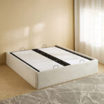 Hampton Upholstered Hydraulic Storage King Bed Base - 180x200 cm