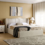 Hampton Upholstered Hydraulic Storage King Bed Base - 180x200 cm