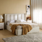 Hampton Upholstered Hydraulic Storage King Bed Base - 180x200 cm
