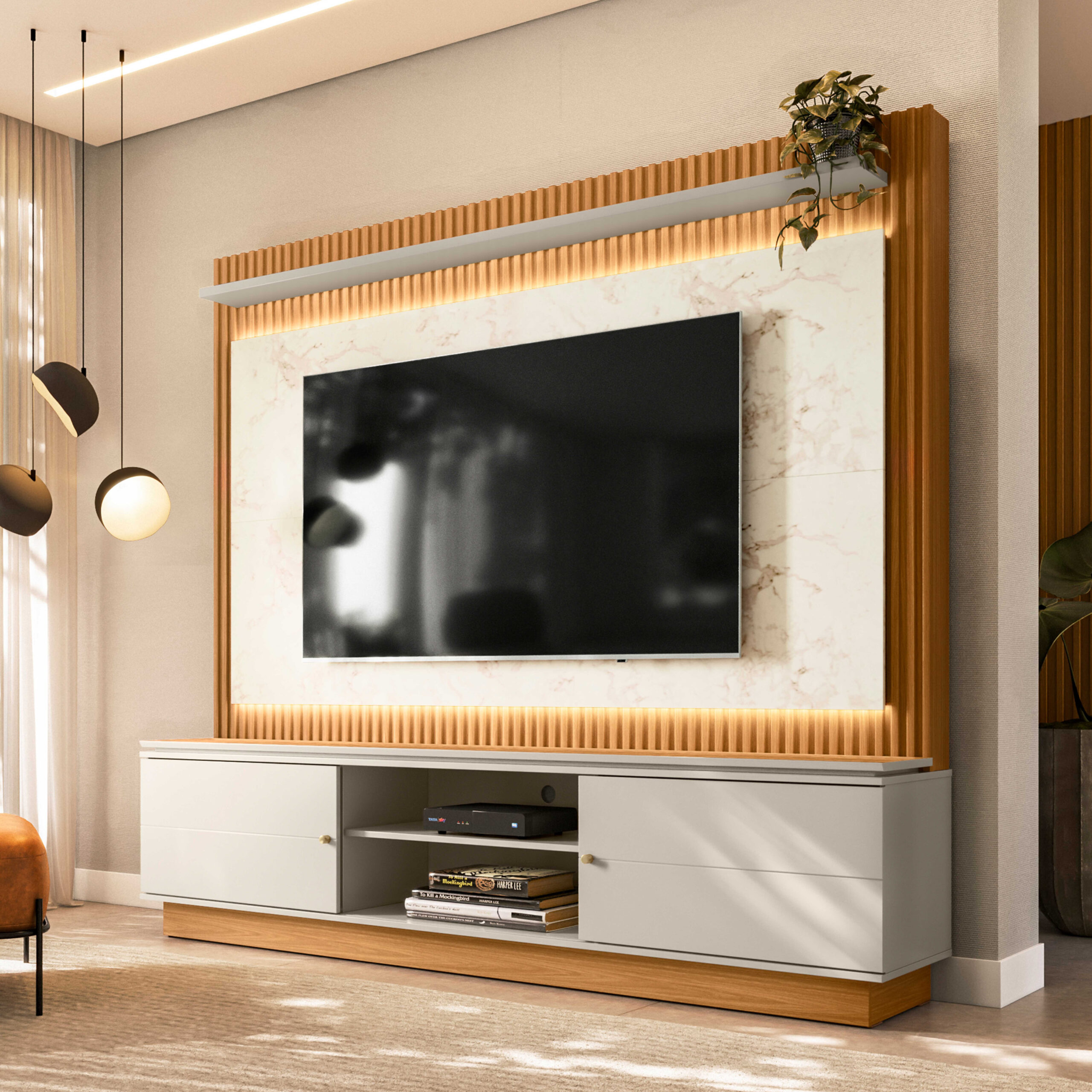 Maximus Wall Unit Upto 75 inches with LED Light