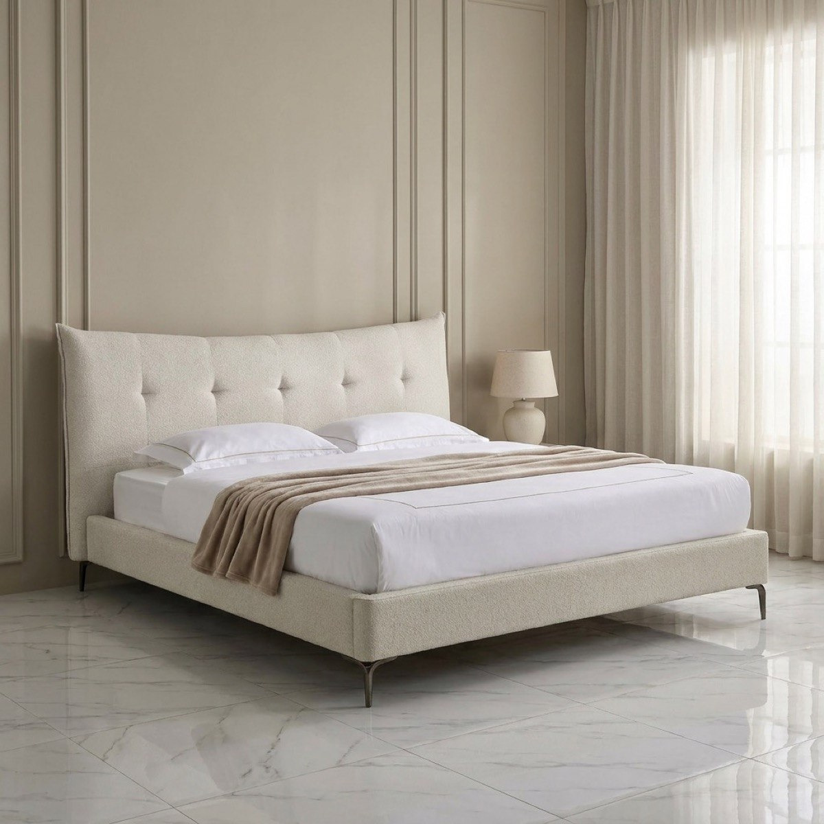 Marwell Midland Nxt Upholstered King Bed - 180x200 cm