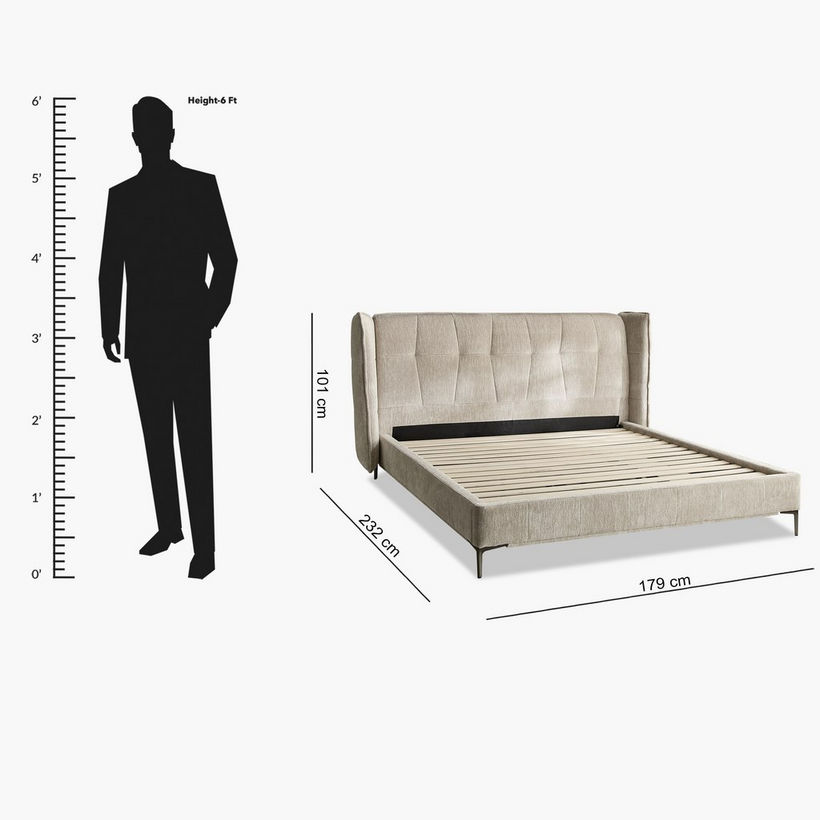 Marwell Mensa Nxt Upholstered Queen Bed - 160x200 cm - Image 9
