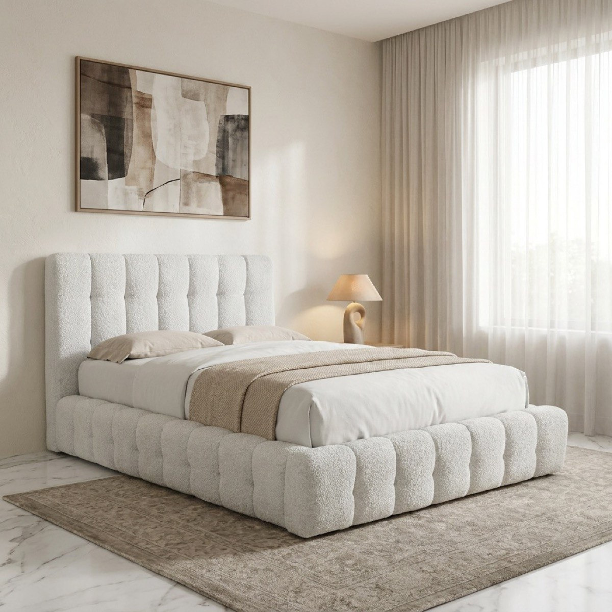 Island Stonia Upholstered Twin Bed - 120x200 cm