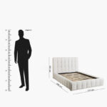Island Stonia Upholstered Twin Bed - 120x200 cm