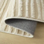 Zara Donel Jacquard Rabbit Fur Rug - 60x150 cm