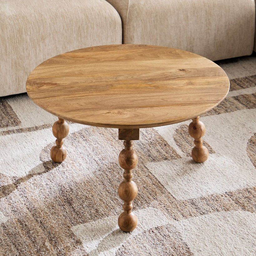 Vendra Knot Solid Wood Round Coffee Table - Image 3