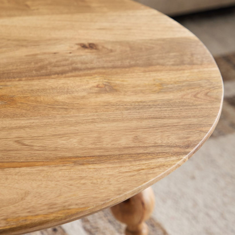 Vendra Knot Solid Wood Round Coffee Table - Image 4