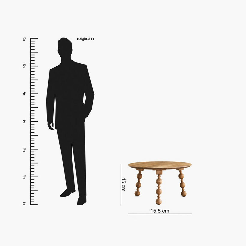 Vendra Knot Solid Wood Round Coffee Table - Image 8