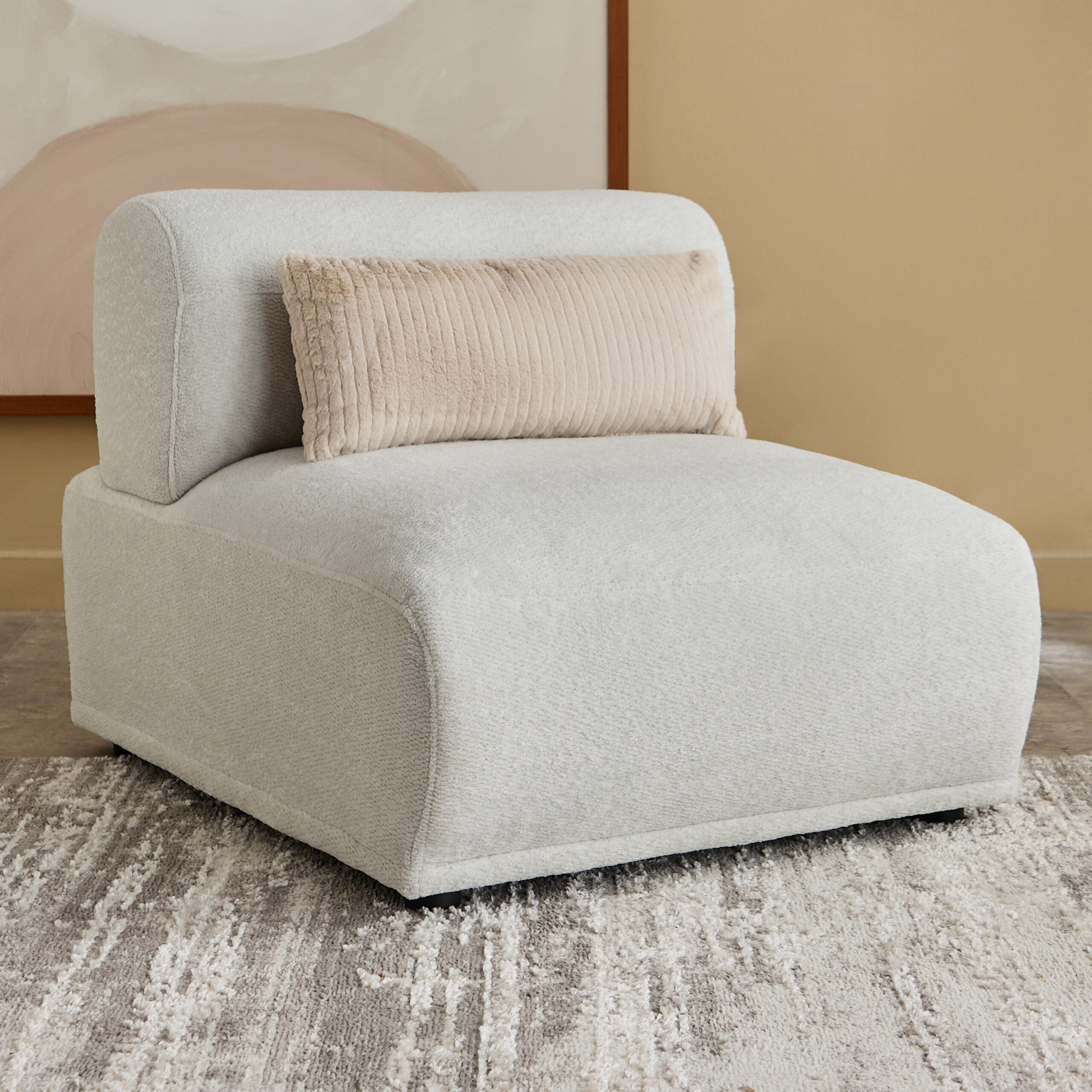 Orlando Fabric Armless Chair