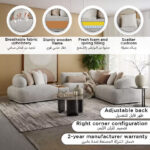 Orlando Fabric Right Arm Chair