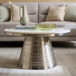 Cavon Eduin Genuine Marble Top Coffee Table