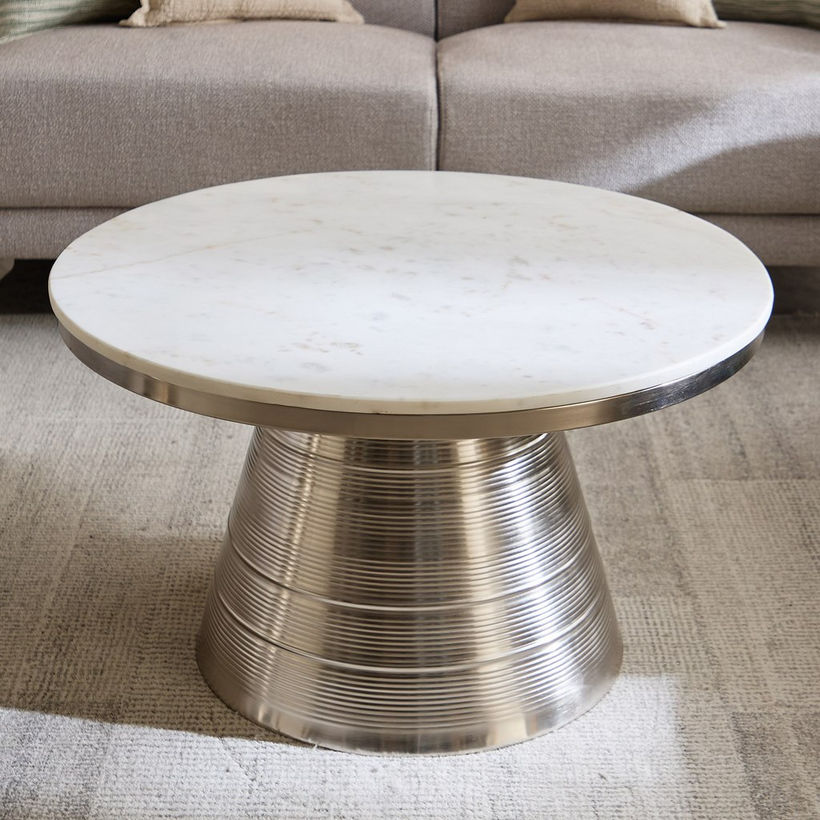 Cavon Eduin Genuine Marble Top Coffee Table - Image 3