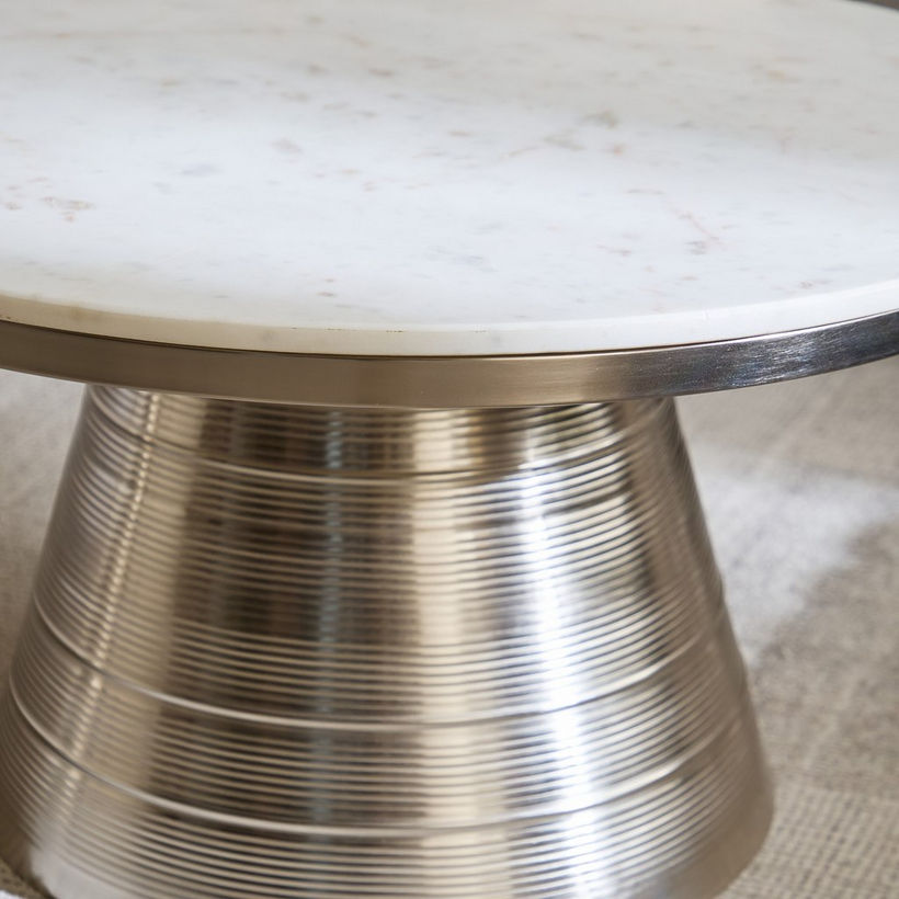 Cavon Eduin Genuine Marble Top Coffee Table - Image 4