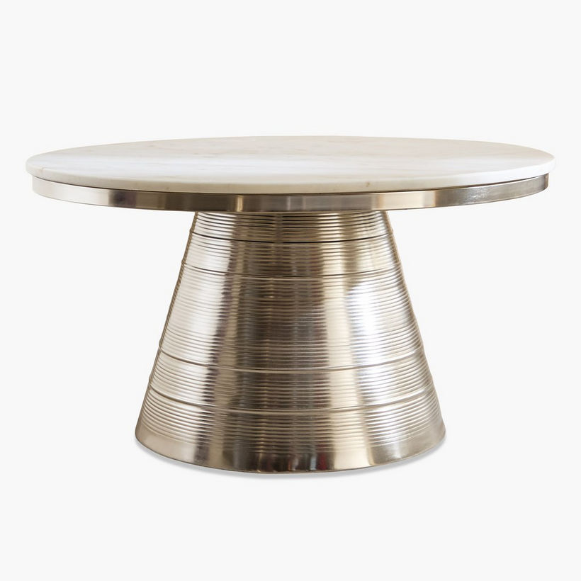 Cavon Eduin Genuine Marble Top Coffee Table - Image 7