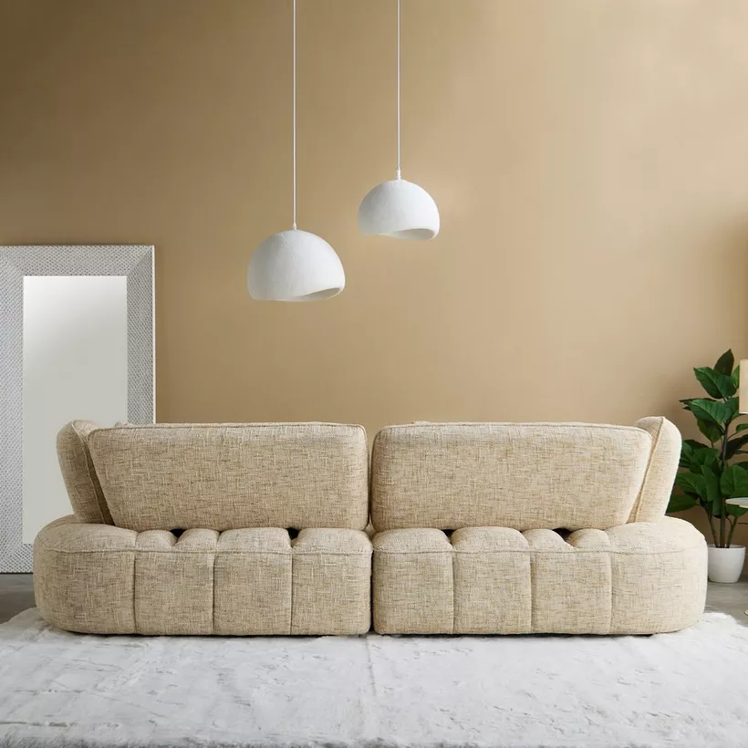 Havana 4-Seater Fabric Sofa with 4 Cushions and Adjustable Backrest - Image 5