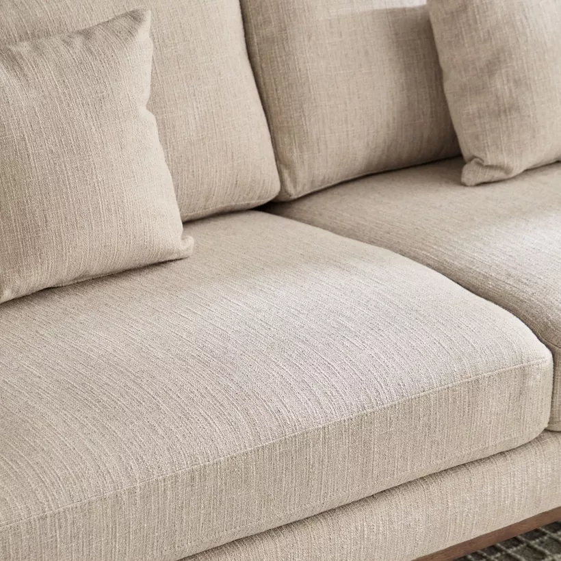 Monza 2-Seater Fabric Sofa with 2 Cushions - Image 8