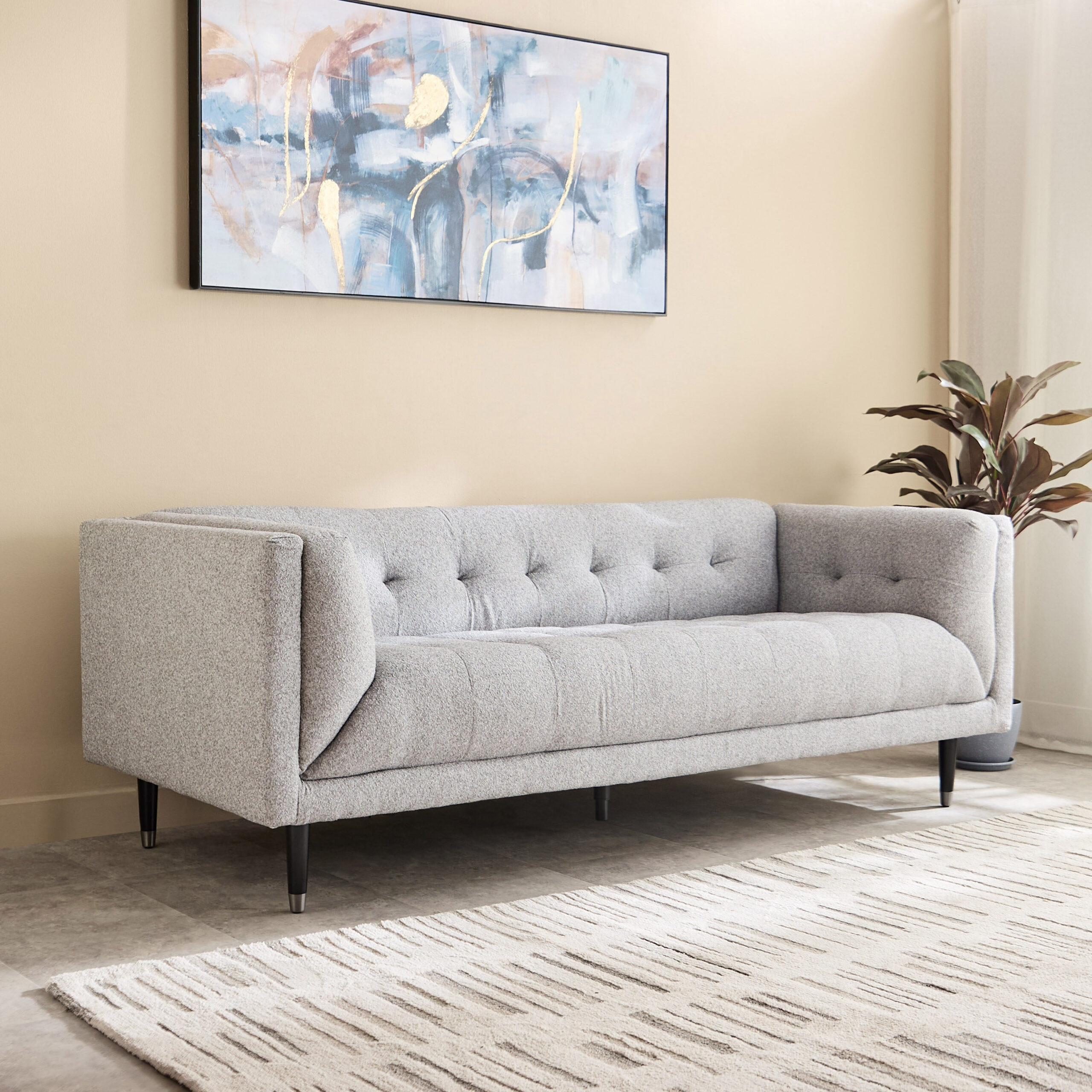 Delphi 3-Seater Fabric Sofa