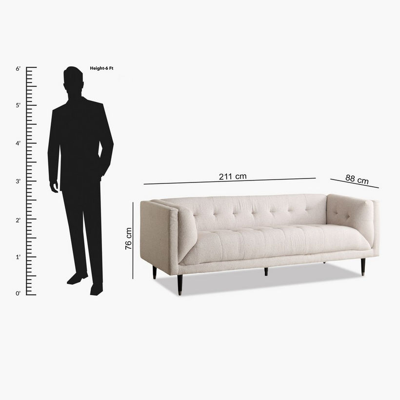 Delphi 3-Seater Fabric Sofa - Image 13