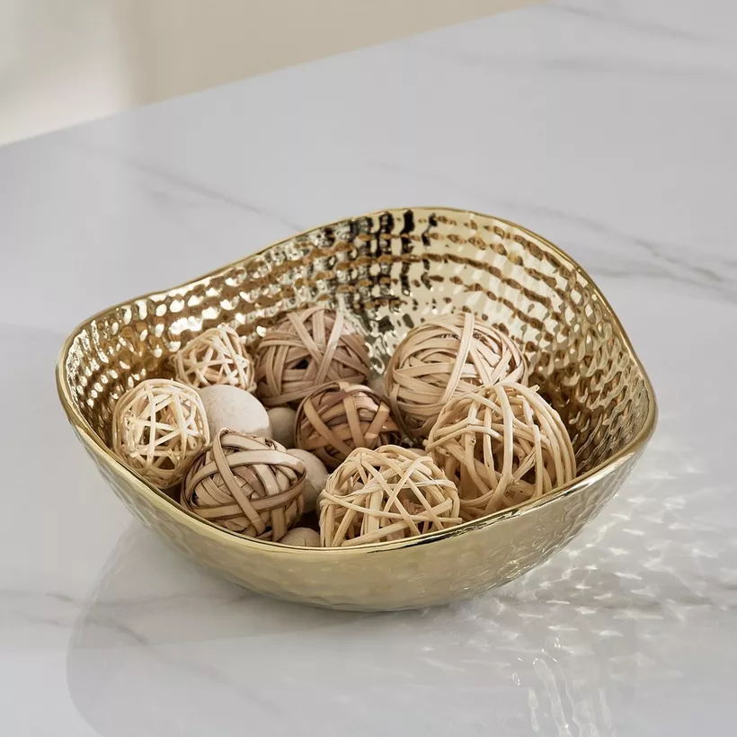 Sansa Duke Ceramic Hammered Finish Bowl - 24x23x8 cm - Image 3