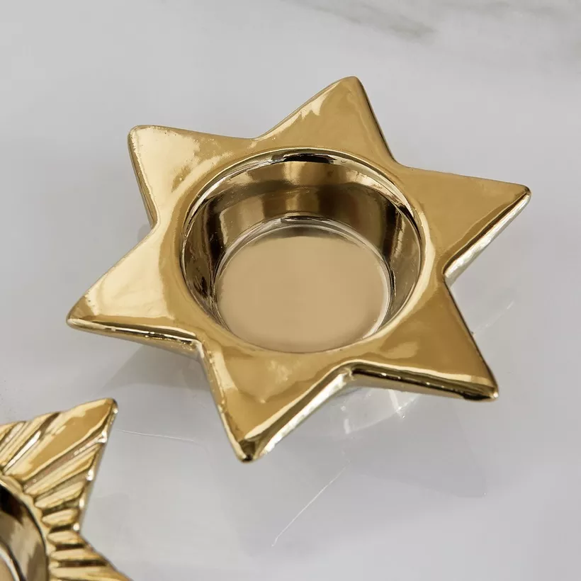 Sansa Duke 3-Piece Ceramic Star Candleholder Set - 11.5x10x2.5 cm - Image 6