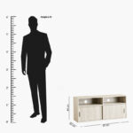 Libra 2-Sliding Door Low TV Unit for TVs up to 50 inches