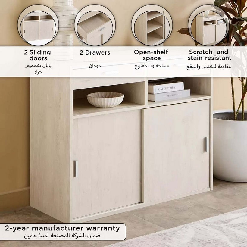 Libra 2-Sliding Door Sideboard with 2 Drawers - Image 13