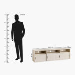 Libra 3-Sliding Door Low TV Unit for TVs up to 65 inches
