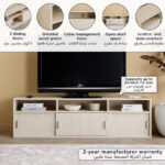 Libra 3-Sliding Door Low TV Unit for TVs up to 65 inches