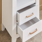 Movo Sky 2-Drawer Tall Bookcase with Display Cabinet