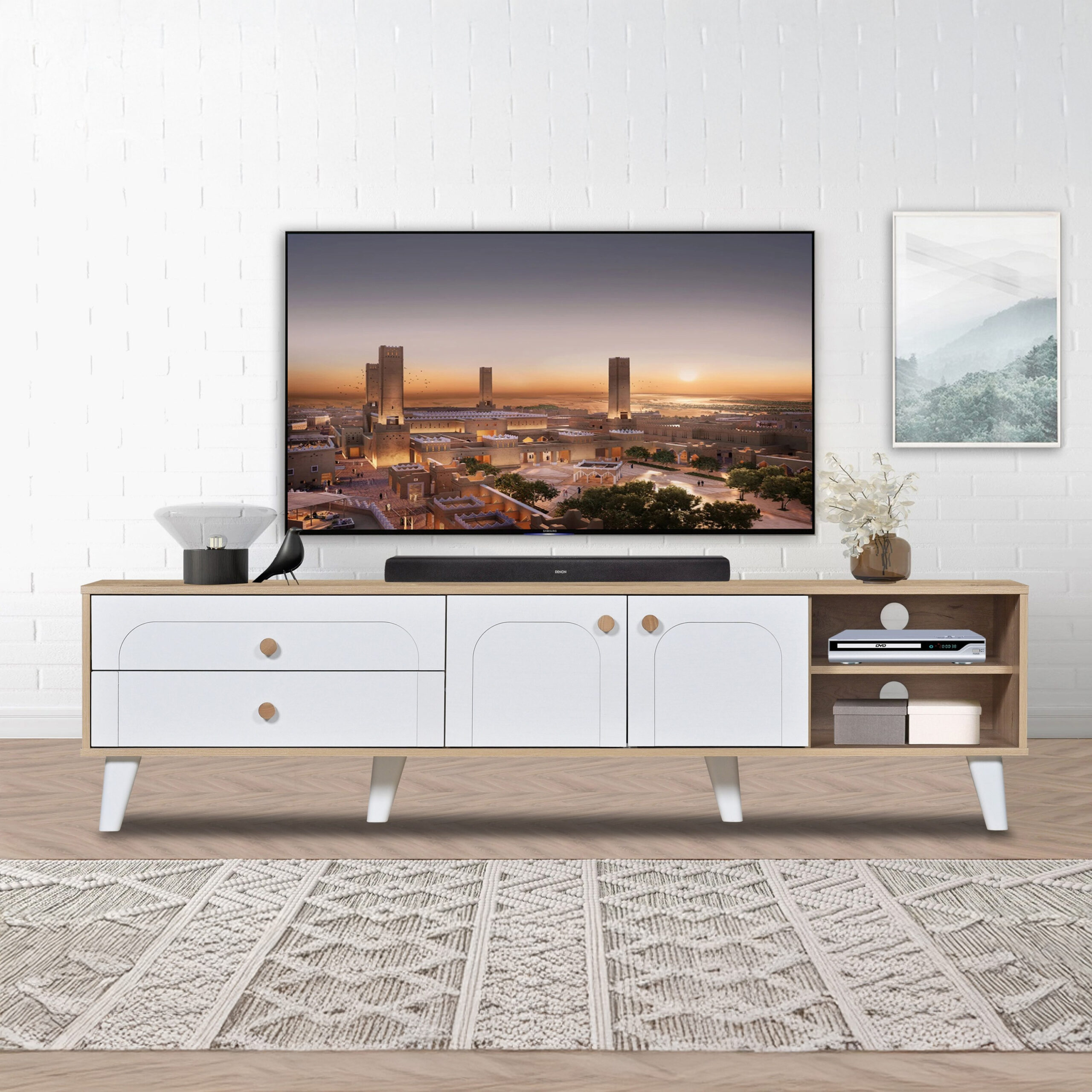 Bria 1.8 Meter Large TV Unit for TV upto 75 inches