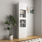 Riva Arena Left and Right Fixable Door Display Cabinet with Glass