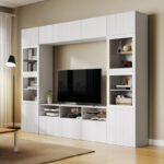 Riva Arena Left and Right Fixable Door Display Cabinet with Glass