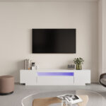 Livia Low TV Unit for TV's upto 78 inches with LED Lights