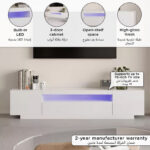 Livia Low TV Unit for TV's upto 78 inches with LED Lights