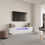 Livia Low TV Unit for TV's upto 78 inches with LED Lights