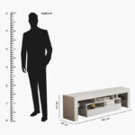 Movo Lupin Low TV Unit for TVs up to 70 inches with LED Lights