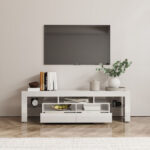 Movo Lupin Low TV Unit for TVs up to 70 inches with LED Lights