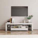 Movo Lupin Low TV Unit for TVs up to 70 inches with LED Lights