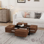 Remi 4-Ways Opening Drawers Coffee Table