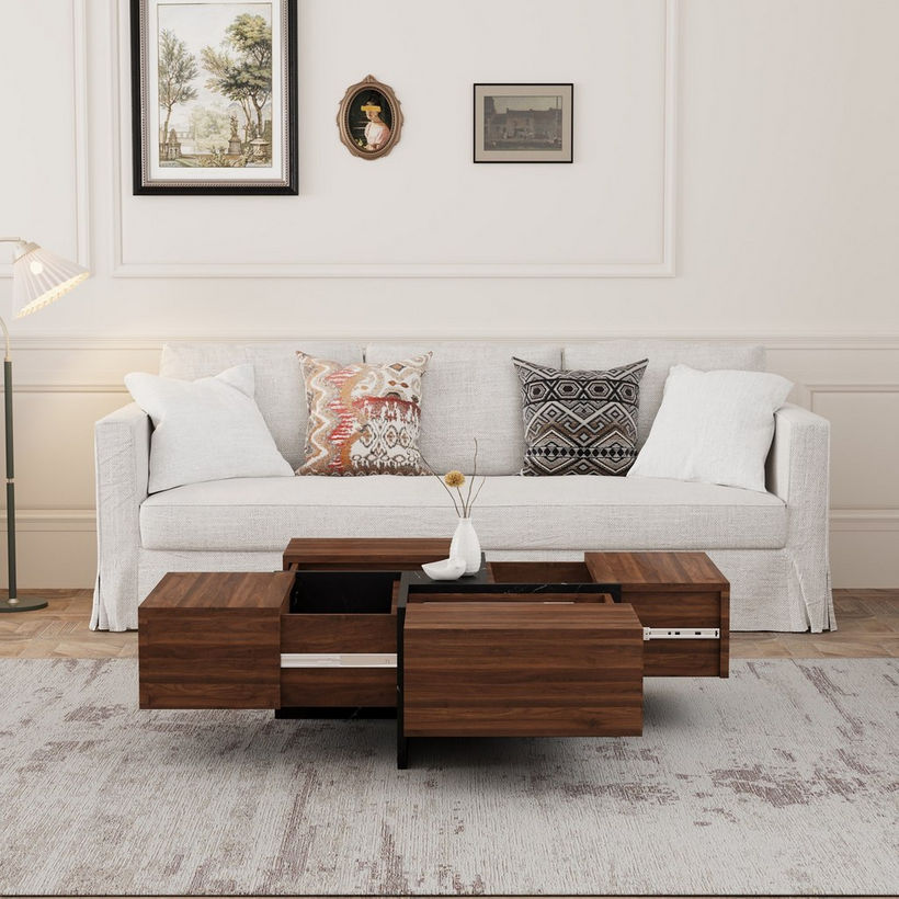 Remi 4-Ways Opening Drawers Coffee Table - Image 4