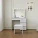 Lorea Light Dressing Vanity Table with Mirror and Stool - Image 6