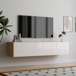Riva Opera 1.8 Metre 3-Door Wall Mounted TV Unit For TVs up to 75 inches
