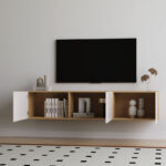 Riva Opera 1.8 Metre 3-Door Wall Mounted TV Unit For TVs up to 75 inches
