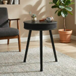 Movo Eden End Table with Bluetooth Speaker and USB Charging Port
