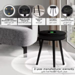 Movo Eden End Table with Bluetooth Speaker and USB Charging Port